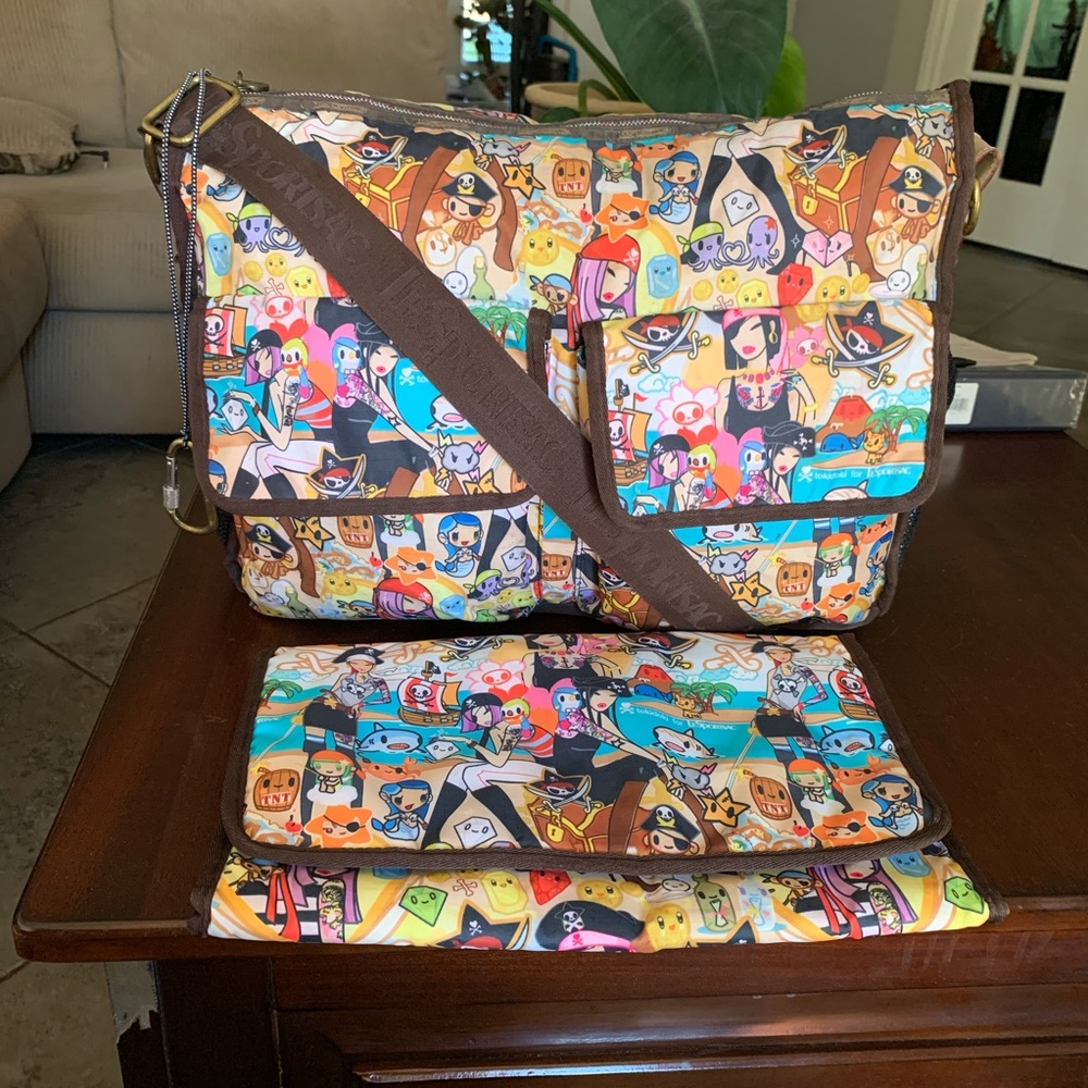 Tokidoki LeSportsac Diaper Bag Pirata Messenger